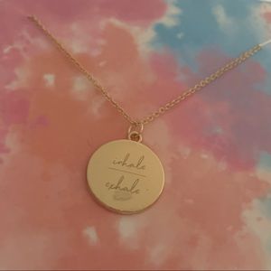 New Gold Foxy Originals “Inhale Exhale” Necklace
